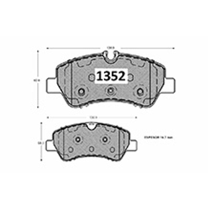 Pastillas Traseras GTX Gold Ceramic PF-C-19970-GTX Ford Transit