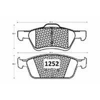 Pastillas Delanteras GTX Gold Ceramic PF-C-D-1645-GTX Ford Escape 2013