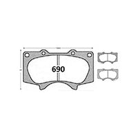Pastillas de Freno Delanteras GTX GOLD CERAMIC PF-C-D-976-GTX Toyota Hilux (2010+)