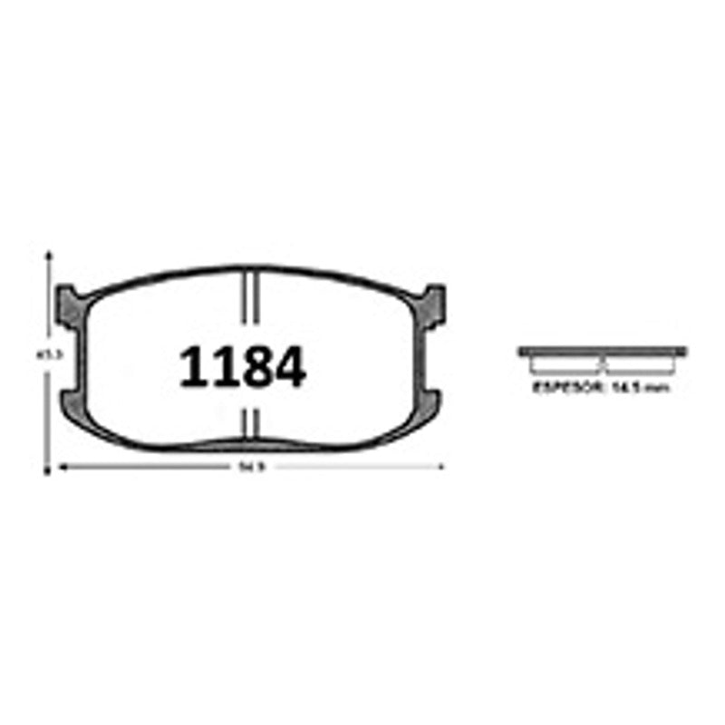 Pastillas Delanteras GTX Classic PF-D-188-GTX Ford