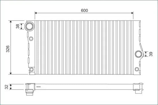 Radiador de motor VALEO 701123 — BMW Serie 5 / Serie 6 / Serie 7 2008-2018