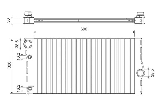 Radiador de motor VALEO 701193 — BMW Serie 5 / Serie 7 2008-2017