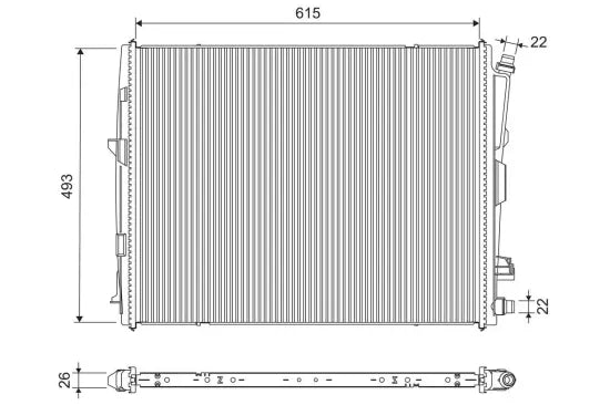 Radiador de motor VALEO 701308 — BMW Serie 2 / Serie 3 / Serie 4 2018-2025