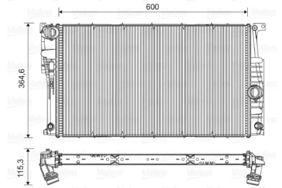 Radiador de motor VALEO 735455 — BMW Serie 1 / Serie 2 / Serie 3 / Serie 4 2011-2021