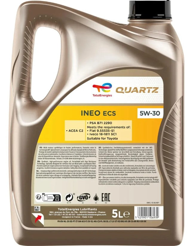 ACEITE TOTAL QUARTZ 5L 5W-30 INEO MC3