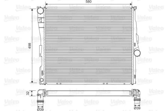 Radiador de motor VALEO 701563 — BMW X3 2003-2017