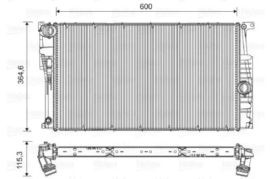 Radiador de motor VALEO 735453 — BMW 2004-2020