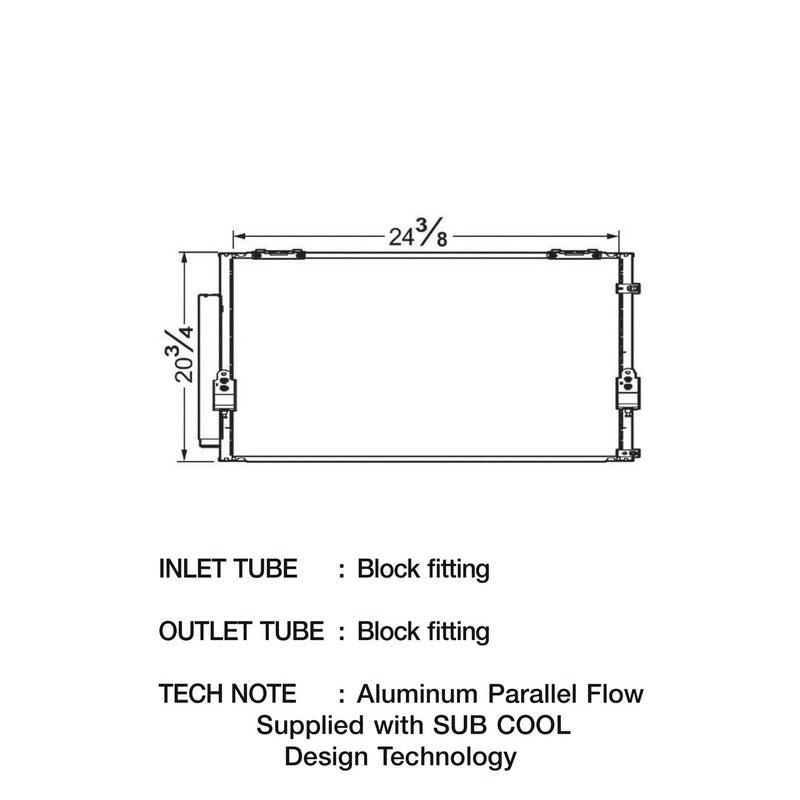 Condensador A/C OEM-eq Toyota Tundra 5.7 V8 2007-2021 imagen 2