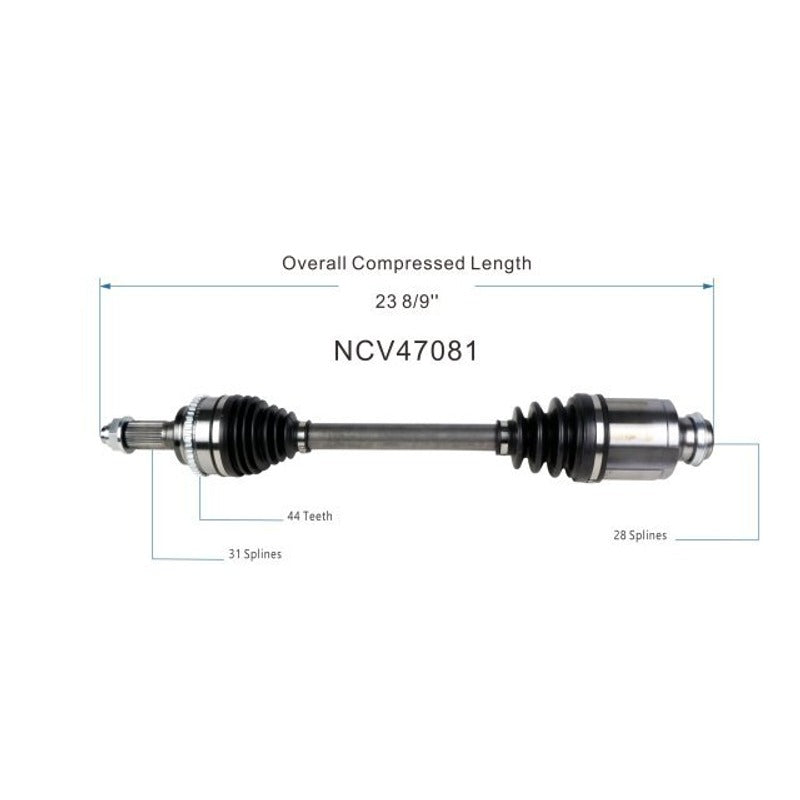 Semieje delantero derecho FWD GSP NCV47081 Mazda CX-7 2.5 imagen 6