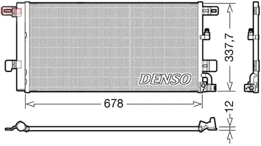 Condensador AC DENSO OEM 8W0816421C para Motor EA888 Gen3 2.0 TFSI | Audi Volkswagen Skoda SEAT