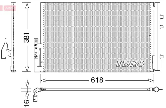 Radiador de A/C DENSO DCN05014 — BMW X3 / X4 2007-2018