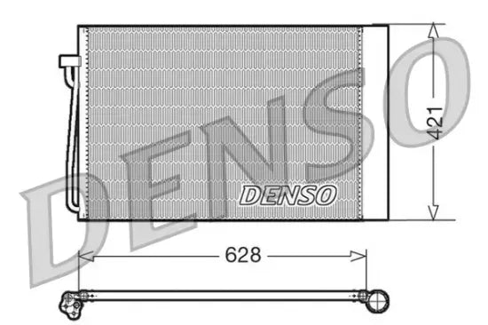 Radiador de A/C DENSO DCN05018 — BMW Serie 5 / Serie 6 / Serie 7 2000-2010