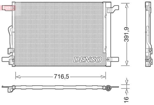 Condensador AC DENSO DCN32024 OEM 5QM 816 411 A | Allure Repuestos