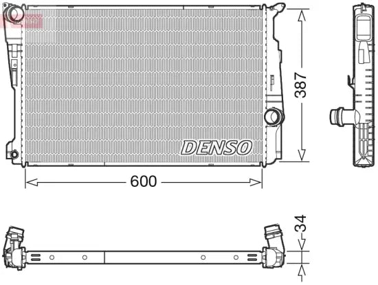 Radiador de motor DENSO DRM05006 — BMW X3 / X4 2010-2018