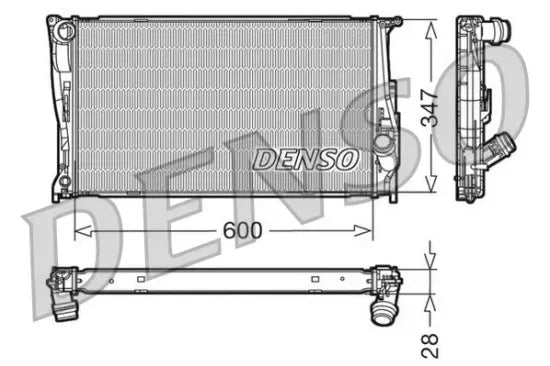 Radiador de motor DENSO DRM05111 — BMW 2004-2016