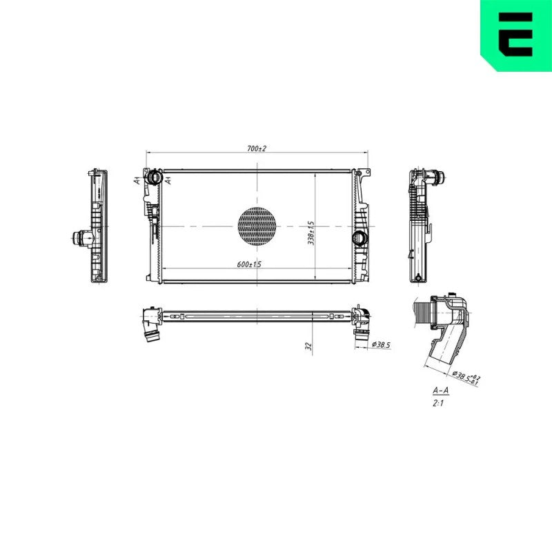 Radiador ERA BMW Serie 1 F21-f30 Motor N55B30A-N20B20B-B38B15A