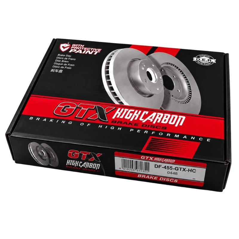 Discos de Freno GTX High Carbon DF-976-GTX-HC Traseros — embalaje original, vista superior