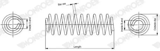 Par de Espirales Delanteras MONROE SP2301 — BMW Serie 5 1996-2003