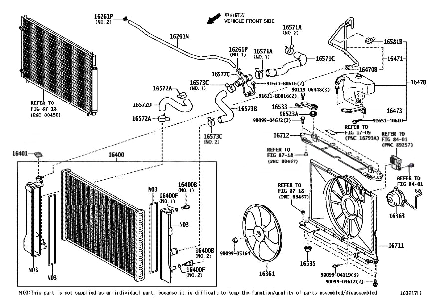 Despiece del sistema de refrigeración