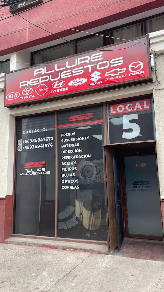 Fachada del local de Allure Repuestos en La Serena